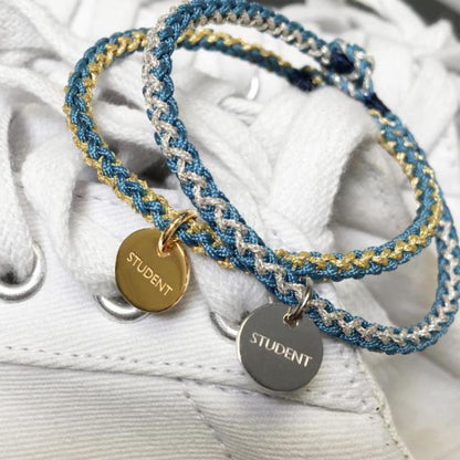 Nordahl Jewellery Håndflettet armbånd STUDENT blå