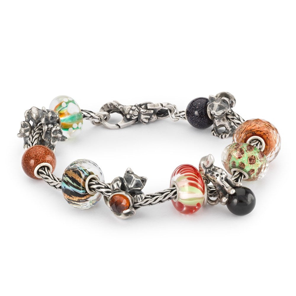 Trollbeads Round Blue Goldstone Bead