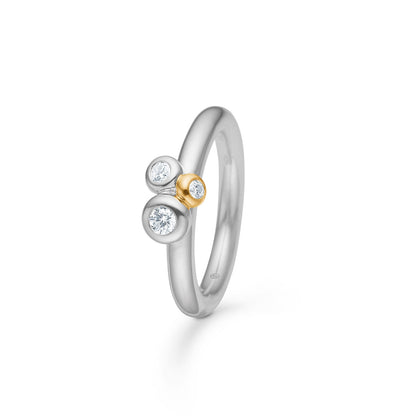 Mads Z ring "Nola" med 8 karat guld og zirkonia
