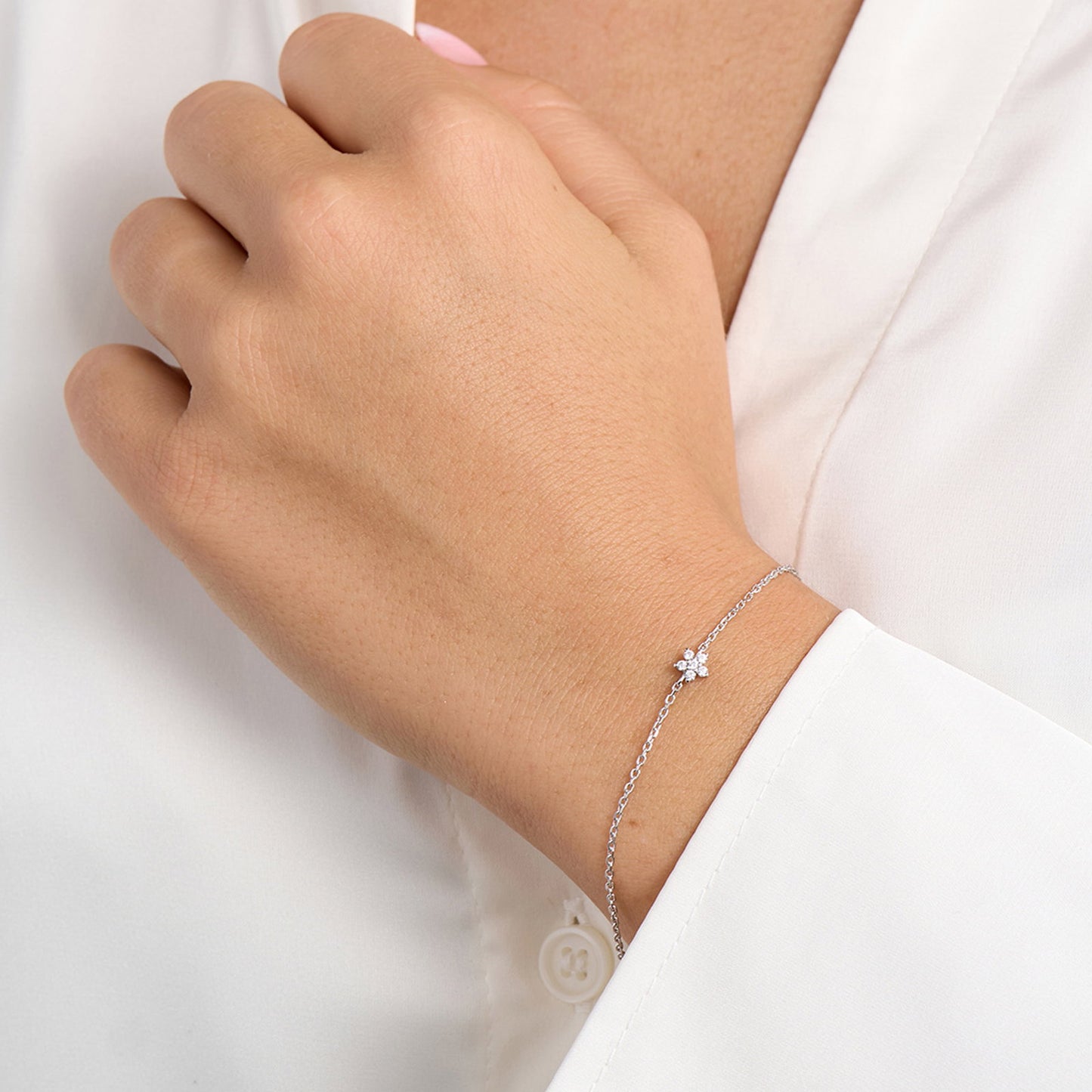 Mads Z Sølv armbånd Céleste m. zirk.