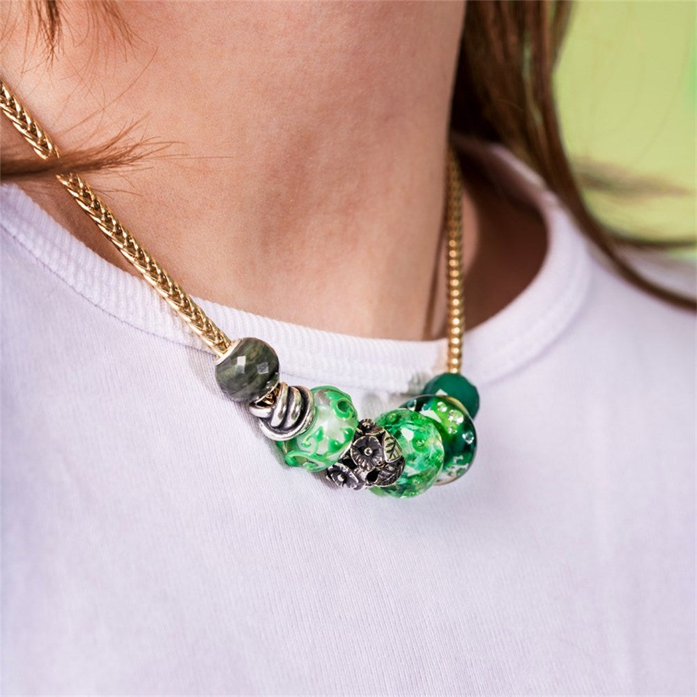 Trollbeads Round Green Calcite Facet
