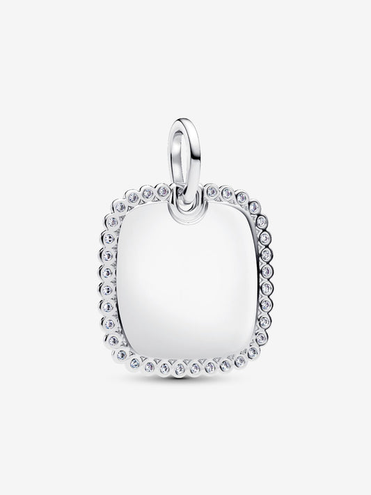 Pandora Engravable Square Tag vedhæng