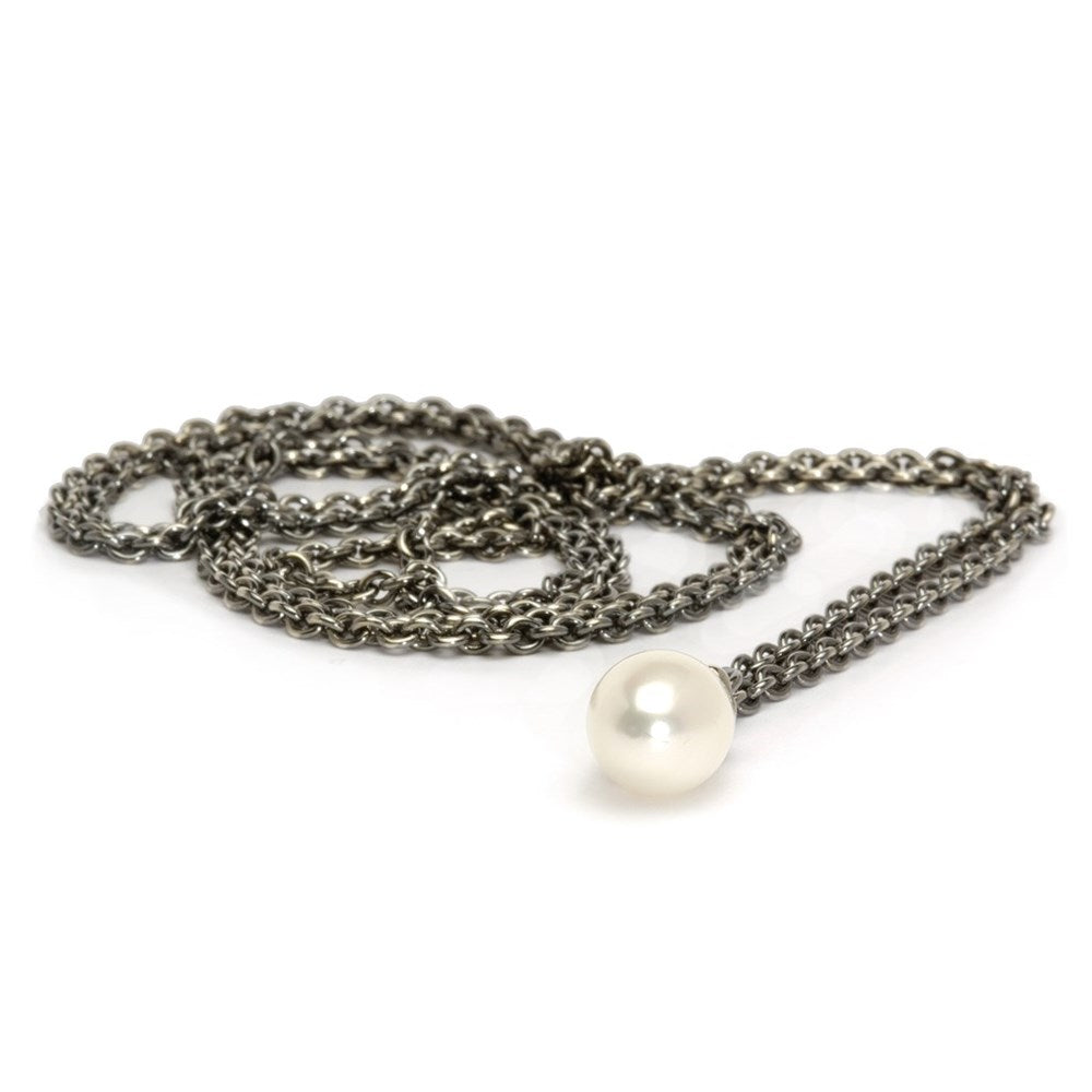 Trollbeads Fantasy halskæde med hvid perle