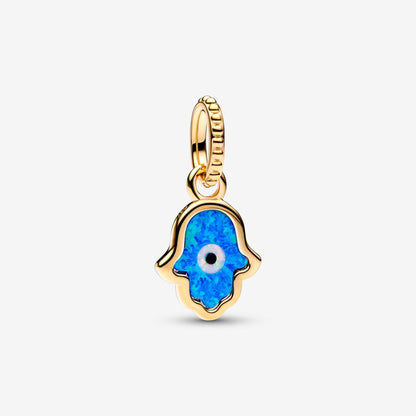 Pandora Opalescent Blå Hamsa Hånd charm med vedhæng
