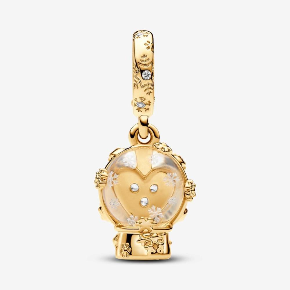 Pandora Forgyldt snow globe charm