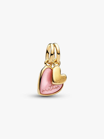 Pandora Delbart Mor & Datter Pink Charm med vedhæng