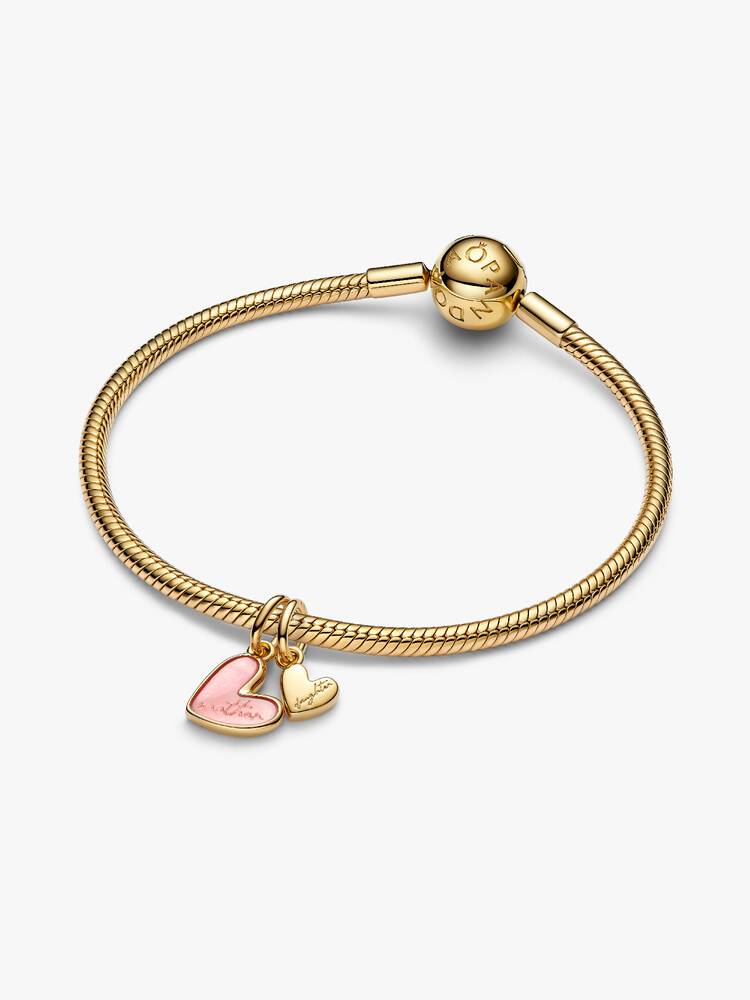 Pandora Delbart Mor & Datter Pink Charm med vedhæng