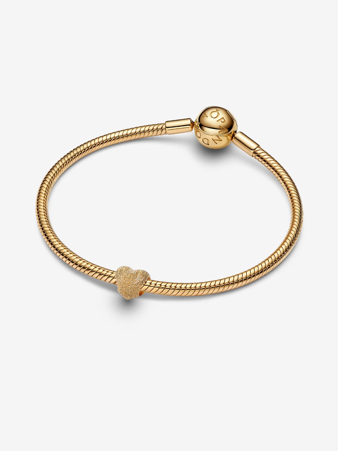 Pandora Textured Heart Mini Charm