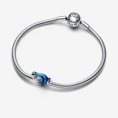 Pandora Metalblå Gekko charm