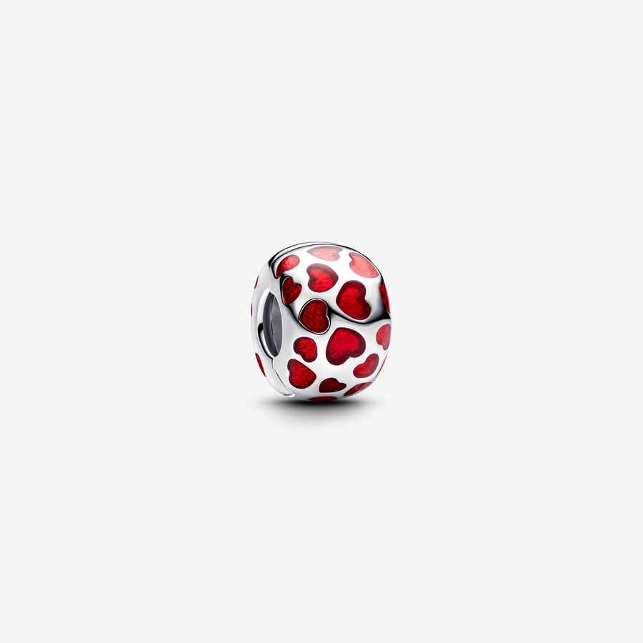 Pandora Hjerter Rundt Klemmeled charm