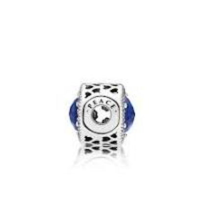 Outlet Pandora Essence Peace charm med blå crystal