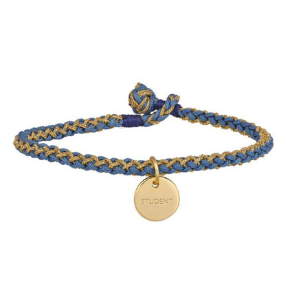 Nordahl Jewellery Håndflettet armbånd STUDENT blå