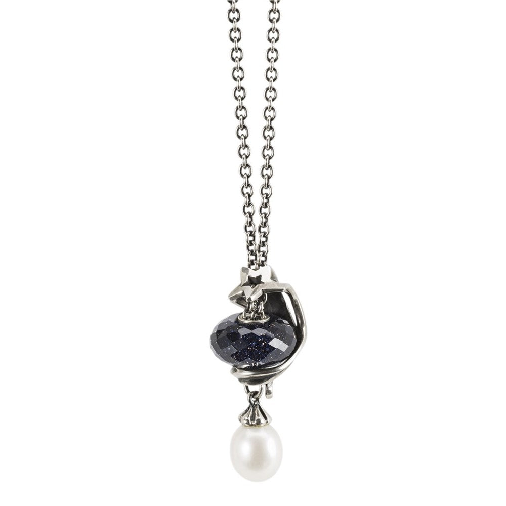 Trollbeads Fantasy halskæde med hvid perle