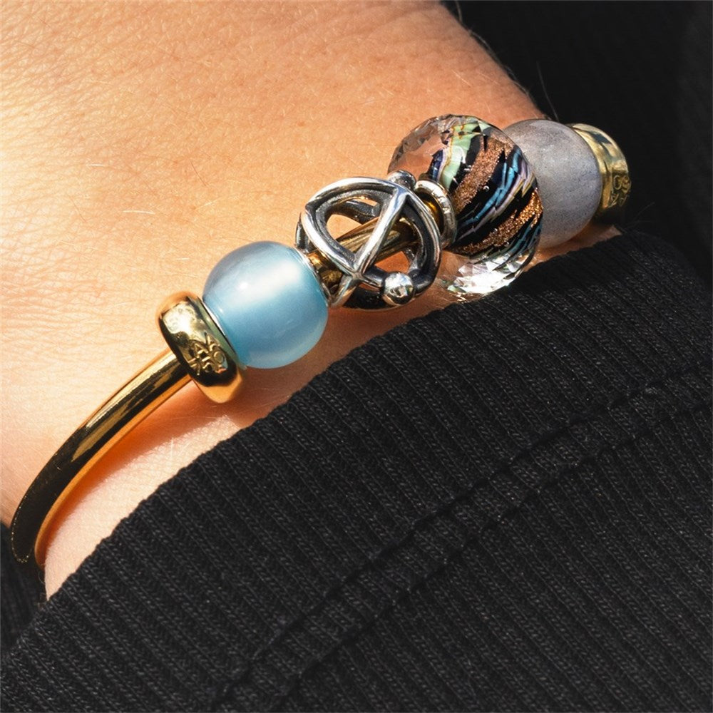 Trollbeads Round Light Blue Agate Bead