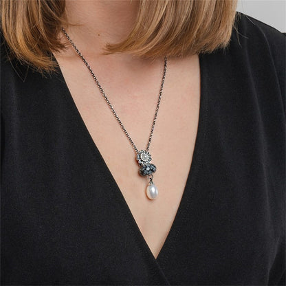 Trollbeads Snowflake Obsidian Facet Bead