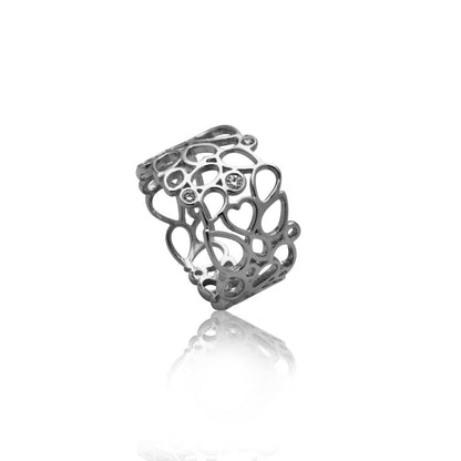 N. H. Jørgensen Fantasy ring 14 kt. med brillanter