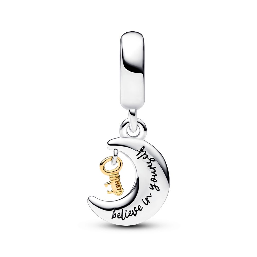 Pandora Sølv moon and key charm
