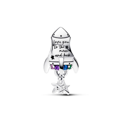 Pandora Sølv space rocket charm