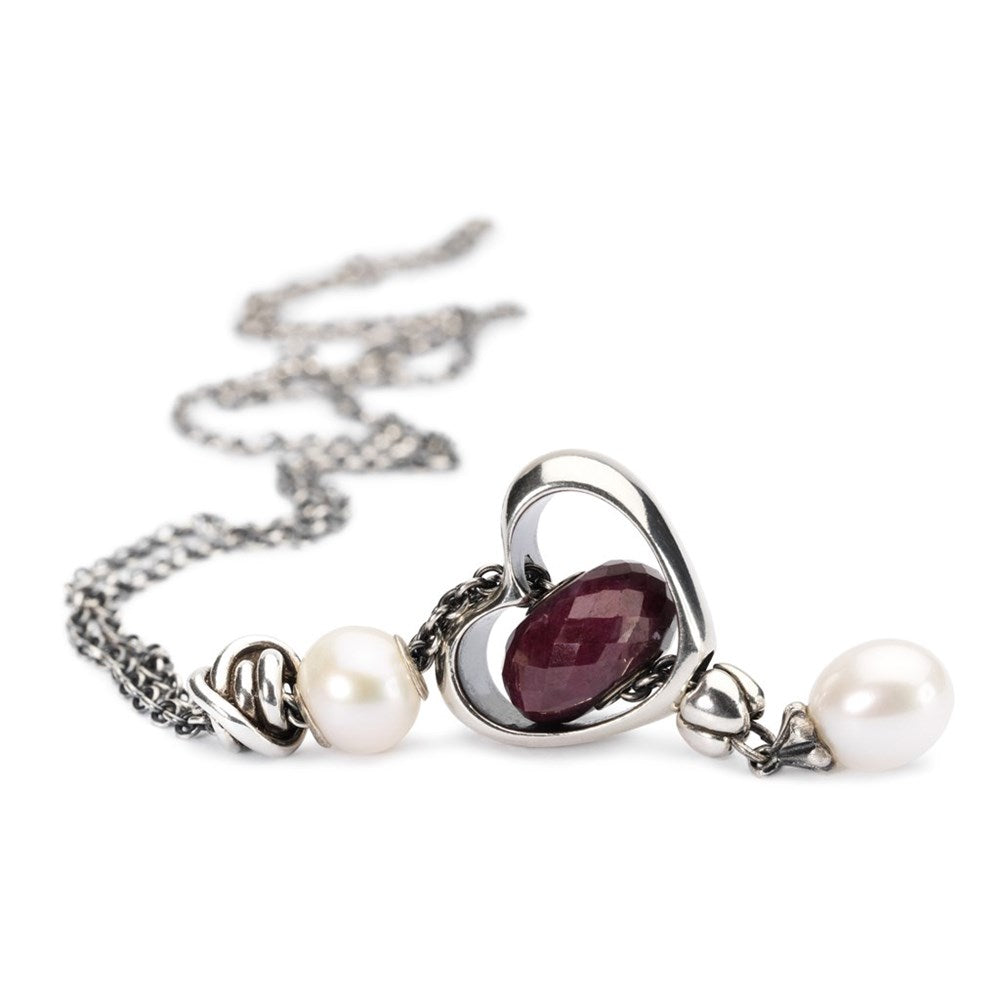 Trollbeads Fantasy halskæde med hvid perle