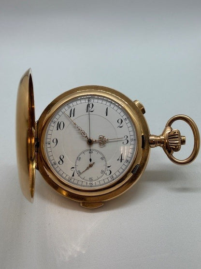 14 kt lommeur systeme Glashutte