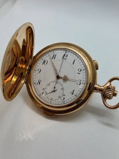 14 kt lommeur systeme Glashutte
