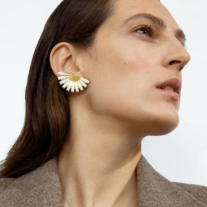 Georg Jensen Daisy Half Flower Earing silver