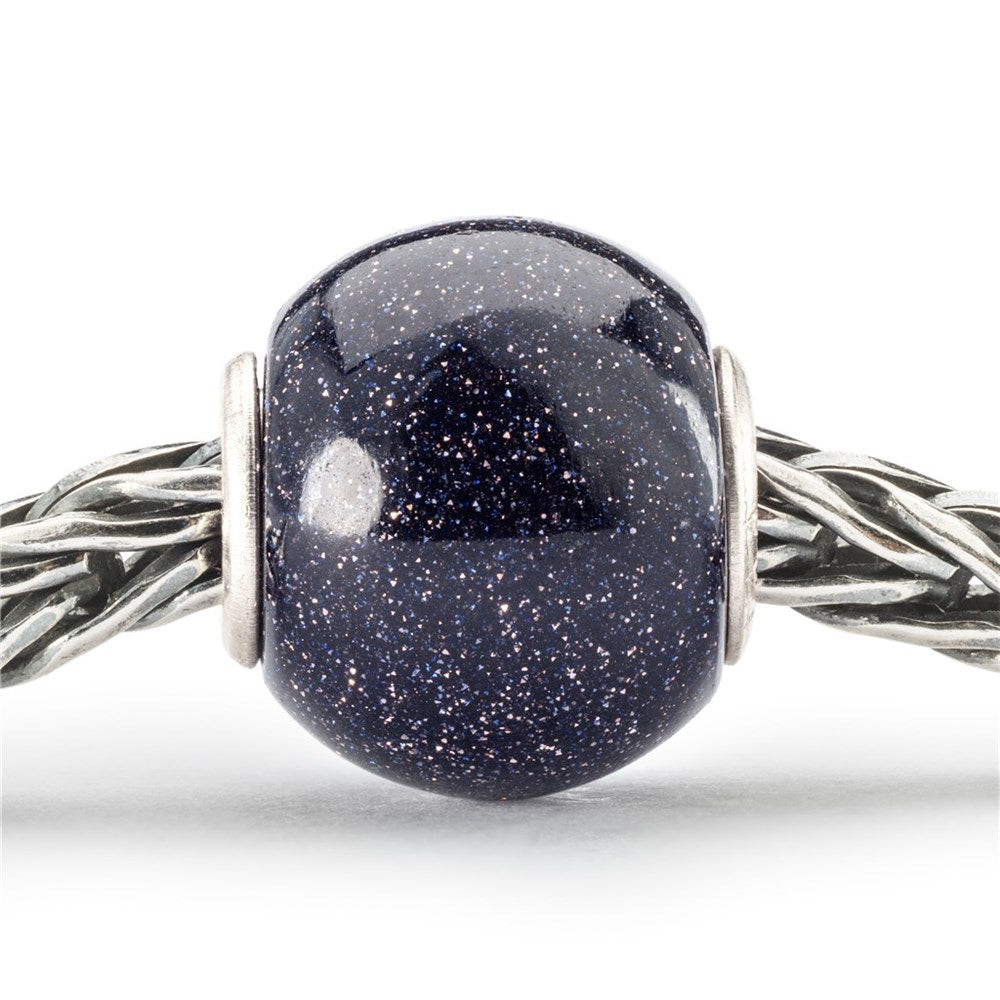 Trollbeads Round Blue Goldstone Bead
