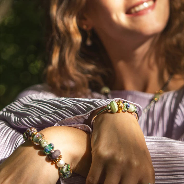 Trollbeads Himmelblå Vinger glaskugle