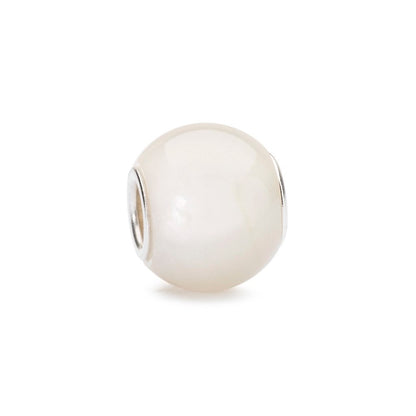 Trollbeads Rund hvid Månesten
