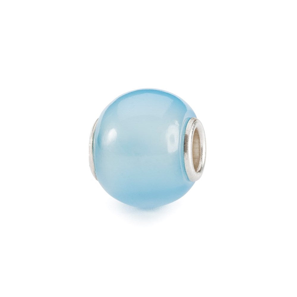 Trollbeads Round Light Blue Agate Bead