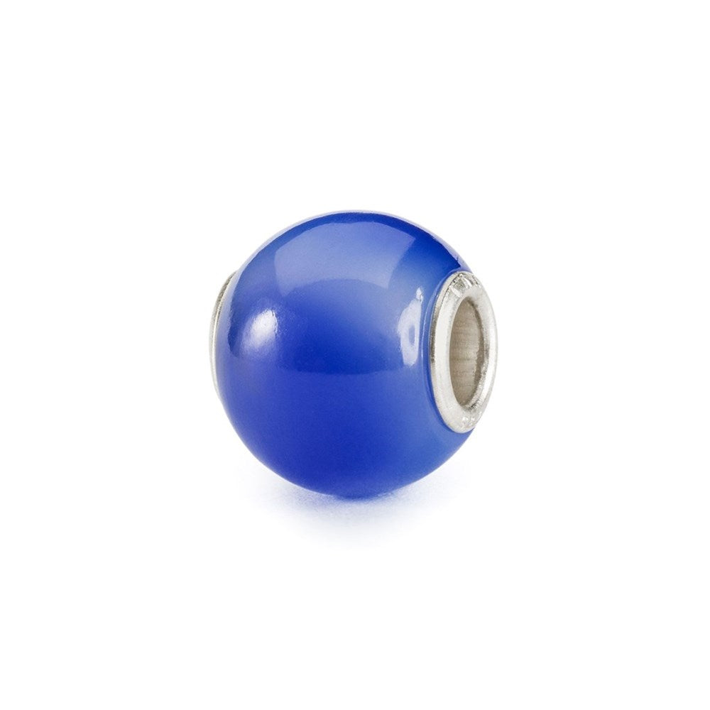 Trollbeads Round Blue Agate Bead