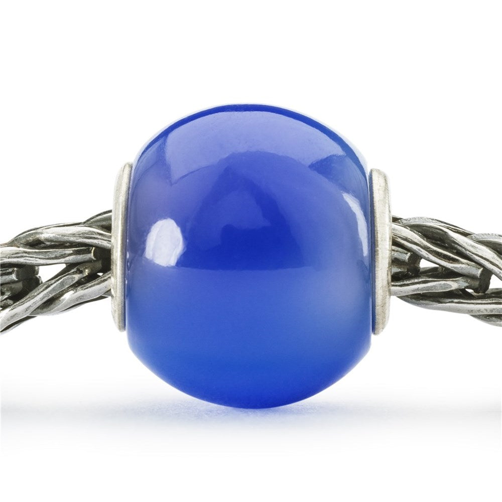 Trollbeads Round Blue Agate Bead