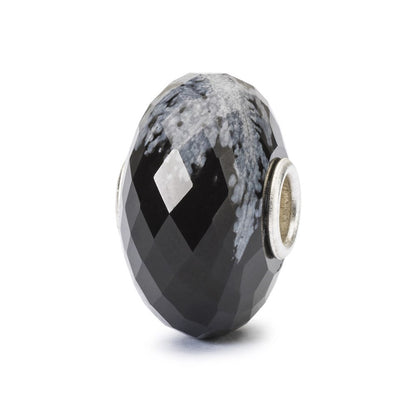 Trollbeads Snowflake Obsidian Facet Bead