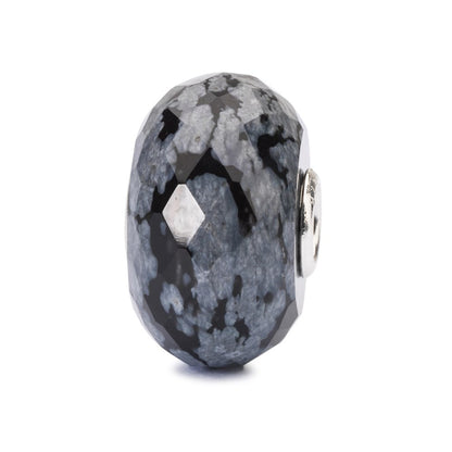 Trollbeads Snowflake Obsidian Facet Bead