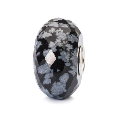 Trollbeads Snowflake Obsidian Facet Bead