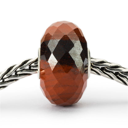 Trollbeads Red Chalcedony with Hematite Bead