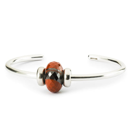 Trollbeads Red Chalcedony with Hematite Bead