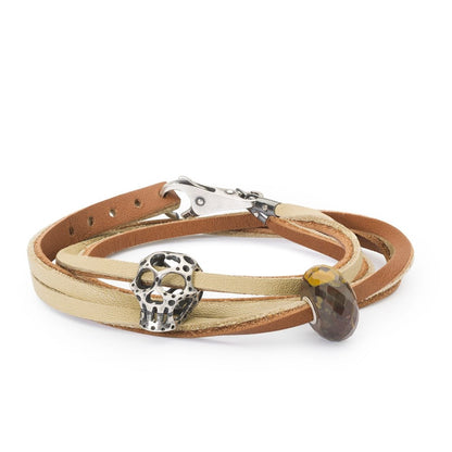 Trollbeads Læderarmbånd Brun/Beige
