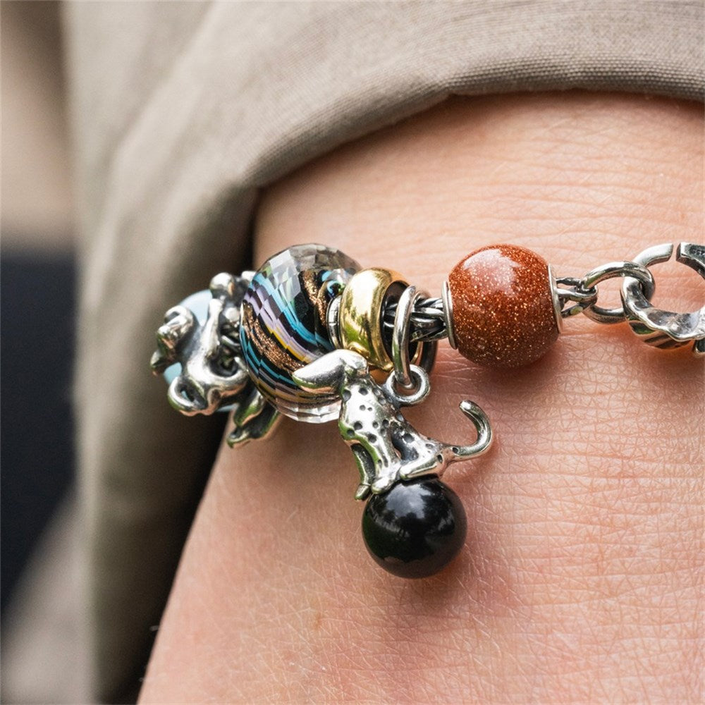 Trollbeads Round Brown Goldstone Bead