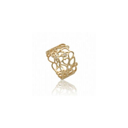 N. H. Jørgensen Fantasy ring 14 kt. med brillanter