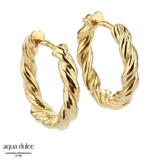 Aqua Dulce Curly Hoop Medium
