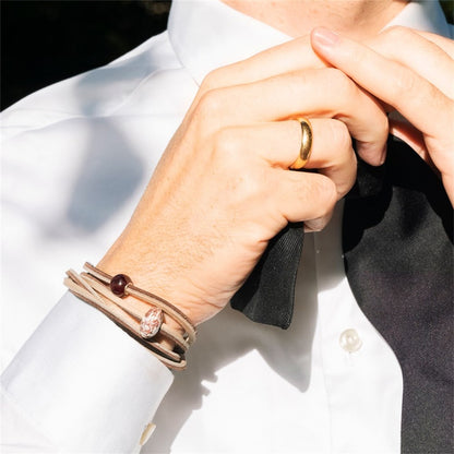 Trollbeads Læderarmbånd Brun/Beige