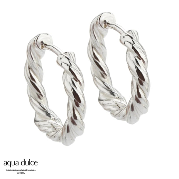 Aqua Dulce Curly Hoop Medium