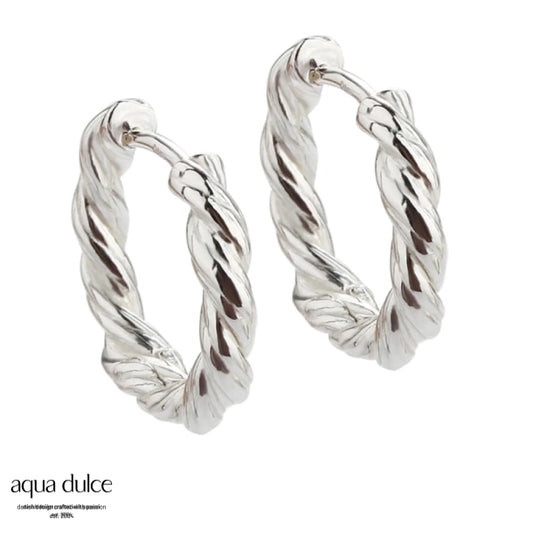 Aqua Dulce Curly Hoop Medium