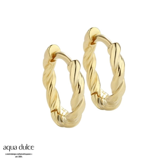 Aqua Dulce Curly Hoops Small