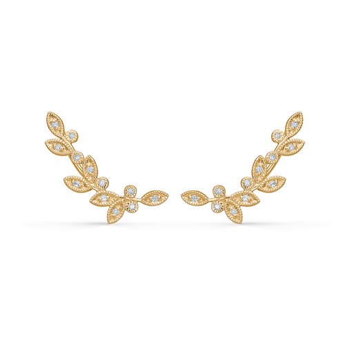 Mads Z poetry Small Flower ørestik 14 kt