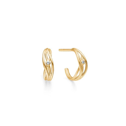 Mads Z "Diamond nest" 14kt ørestikker m. diamanter
