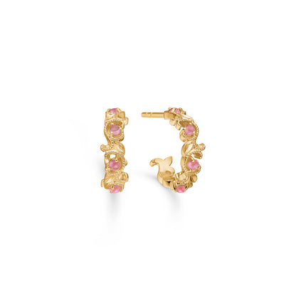 Mads Z "Vintage Blooming" 14kt ørestik m. Pink turmalin
