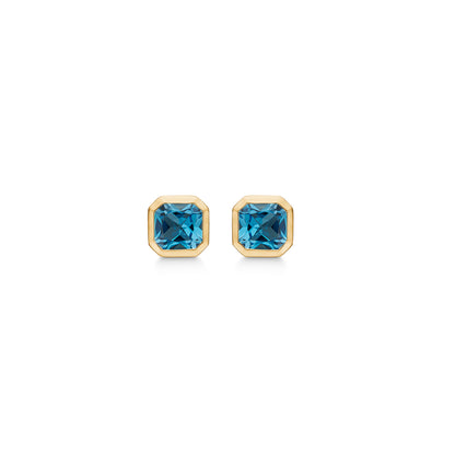 Mads Z "Darling" 14kt ørestik m. London Blue Topas