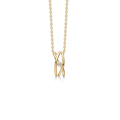 Mads Z "Diamond nest" 14kt vedhæng m. diamant